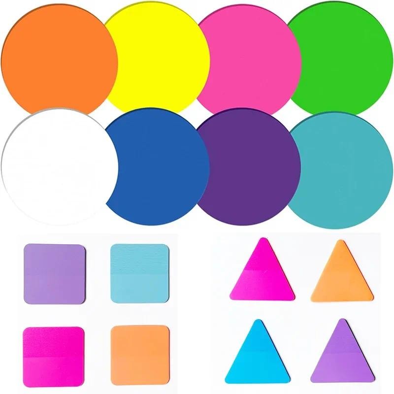 

8 Pack Colors Transparent Sticky Notes 160Pcs Bright Round Memo Pad Cute Circle Translucent Book Markers Bible Flags Stickers