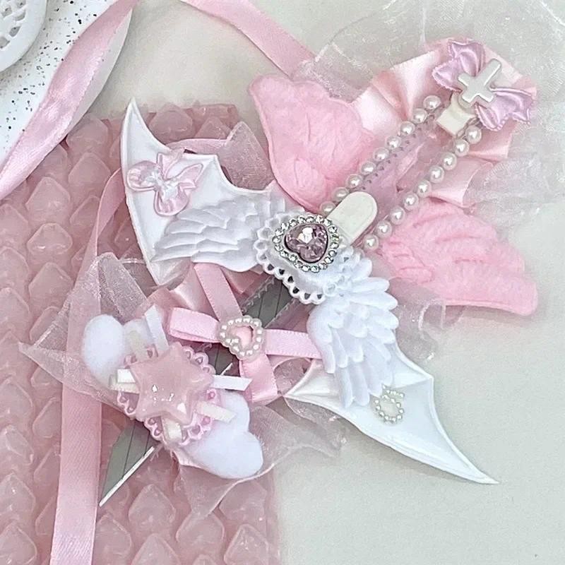 

Kawaii Creative Design Utility Knife for Kids Candy Color Fashion Wings Heart Bow Scrapbook Journal Paper Cutter Cute Box Cutter