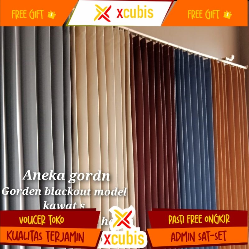Gorden Blackout Plisket Model Cantolan Kawat s
