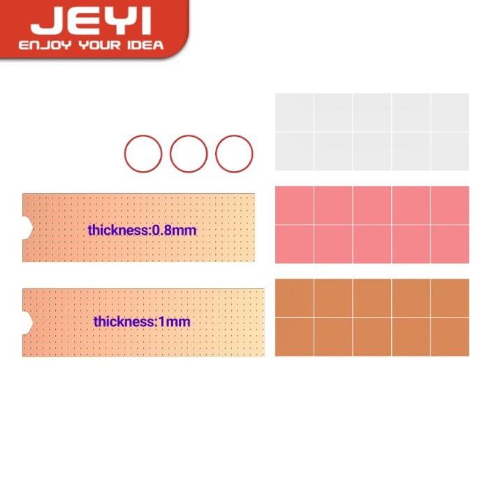 JEYI Copper M.2 SSD NVMe 2280 Heatsink Cooler Thermal Silicone Pad - COPPER 2