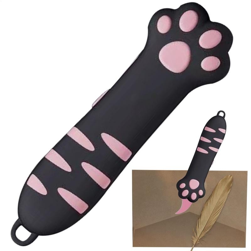 

Cat Paw Stationery Knife Utility Knife Folding Cutter Letter Envelope Open Express Box Cutter School Office Supplies