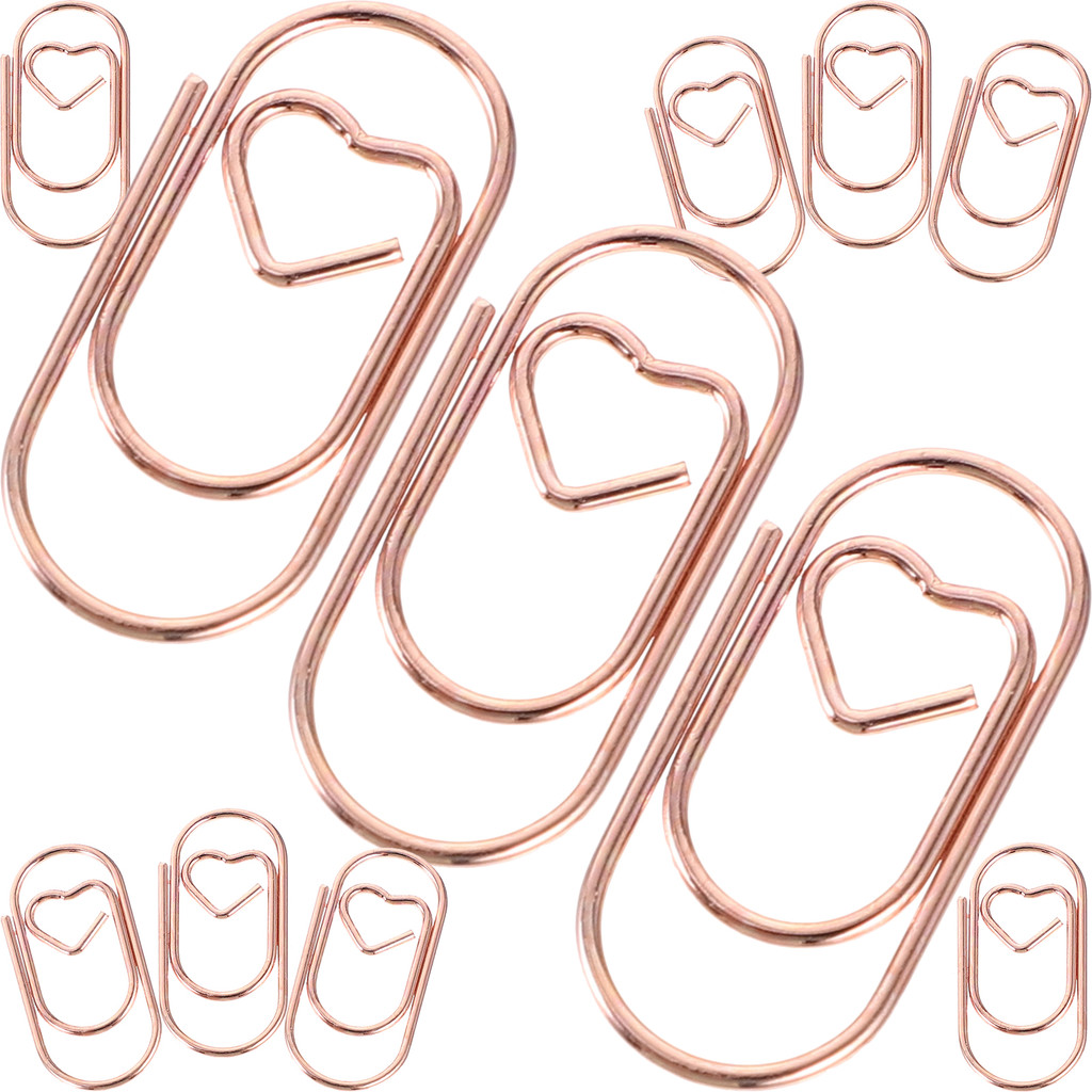 

100pcs Small Metal Mini Paper Clips Rose Gold Office Supplies Stationery Craft Clips Decorative File ganizers Document Binder