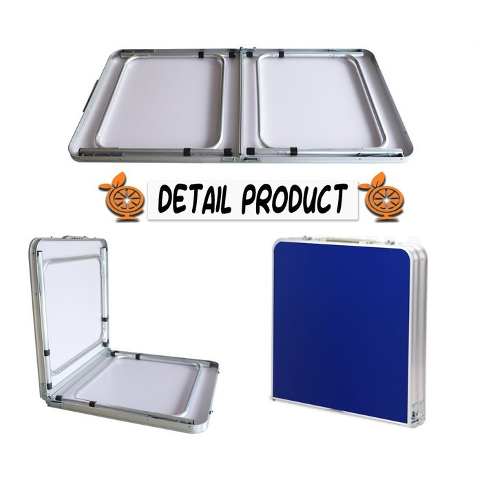 Meja / Meja Lipat / Meja Lipat L / Meja Lipat Koper / Meja - Biru
