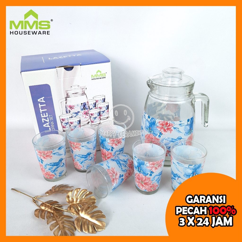 MMS Drink Set LAZETTA Pitcher Set Teko Beranak Teko Aesthecthic 5Pcs