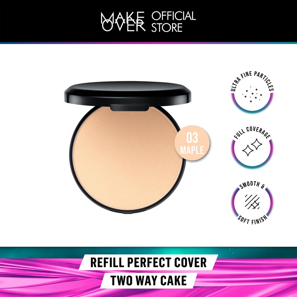 [PO ONLY] MAKE OVER Refill Perfect Cover Two Way Cake TWC 12 g - Refill Bedak Padat Bedak Compact Hi