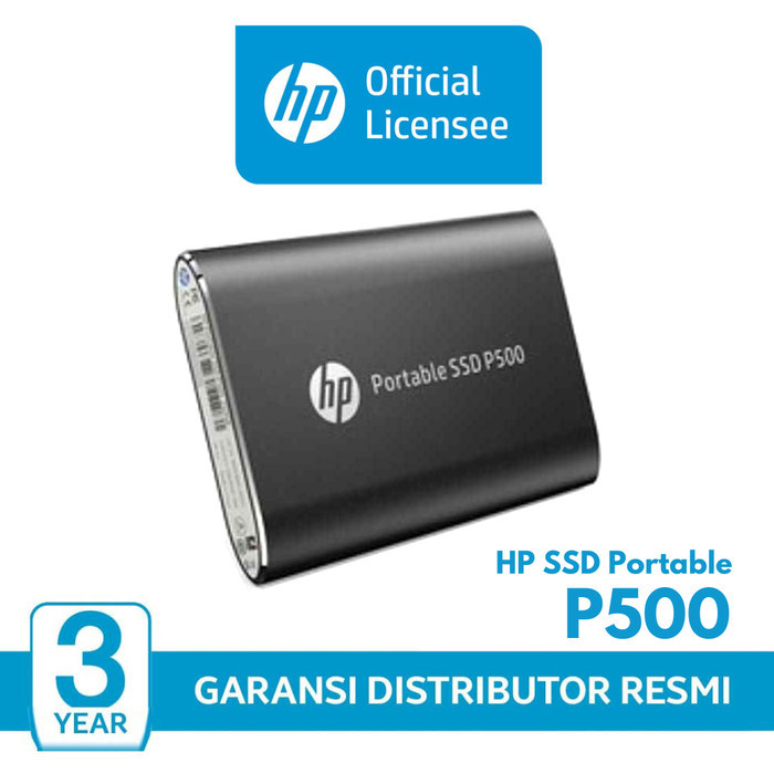 HP SSD P500 Portable SSD 250GB 500GB External SSD Type-C Garansi - Black, 250GB