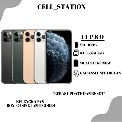 iphone normal 11pro second minus 512gb 256gb 64gb original 100% fullset mulus like new 11 pro 11p