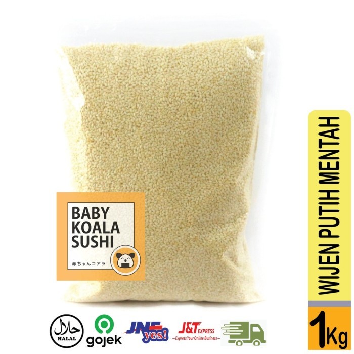 

GOMA SHIRO Wijen Putih Hitam Mentah 1 Kg - Putih Mentah