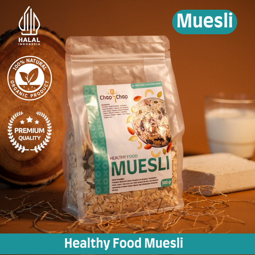 

Full House Muesli Chop Chop Sarapan Sehat Rendah Kalori 500 Gram