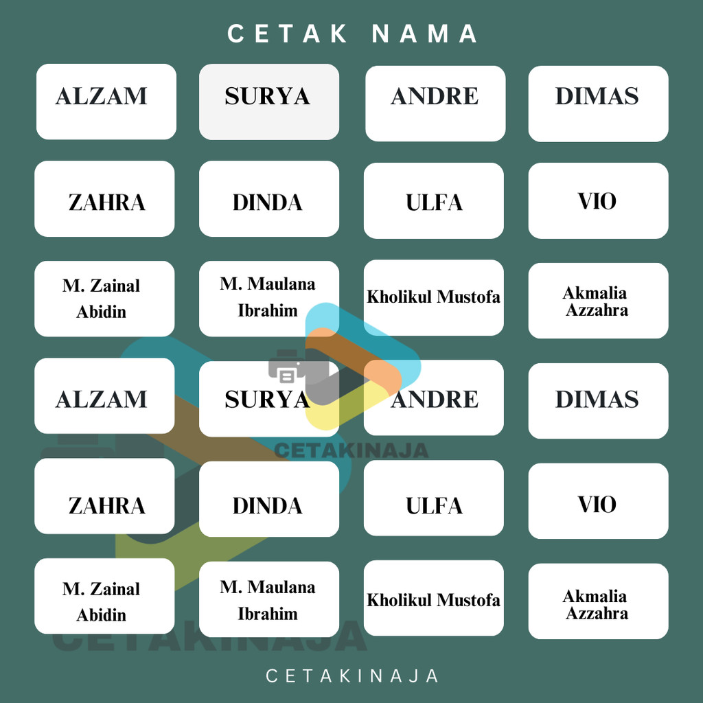 

[TERMURAH] CETAK LABEL NAMA UNDANGAN 103 POLOS