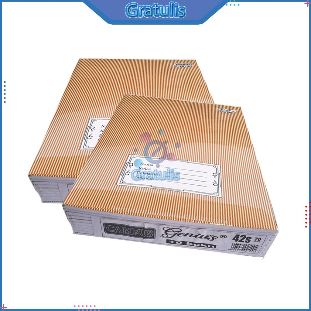 

BUKU TULIS SAMPUL COKLAT GENIUS KRAFT 42 LEMBAR [1 PACK/10 BUKU] / BUKU PANJANG BOXY B5 / BUKU SEKOLAH / CATATAN BESAR 1 PAK