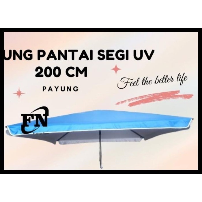 Segi Uv 200Cm Payung Pantai Segi Polos Anti Uv 200Cm/ Payung Cafe / Payung Tenda Segi Polos Anti Uv 