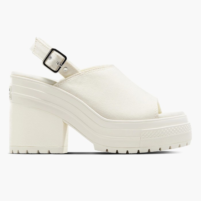 Sandal Wanita Converse Chuck 70 De Luxe Heel Mule Egret Egret Egret Original A13796C