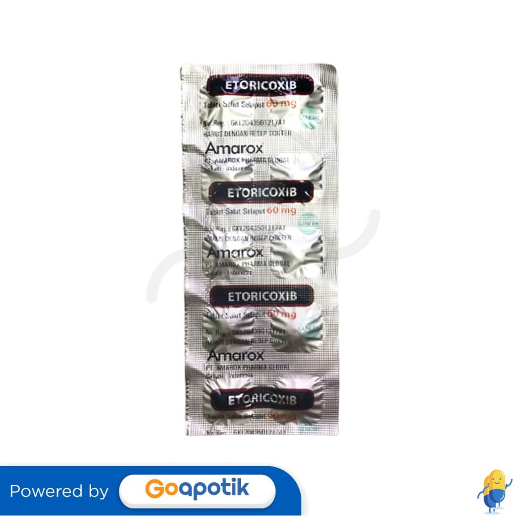 Etoricoxib Amarox 60 Mg Strip 10 Tablet