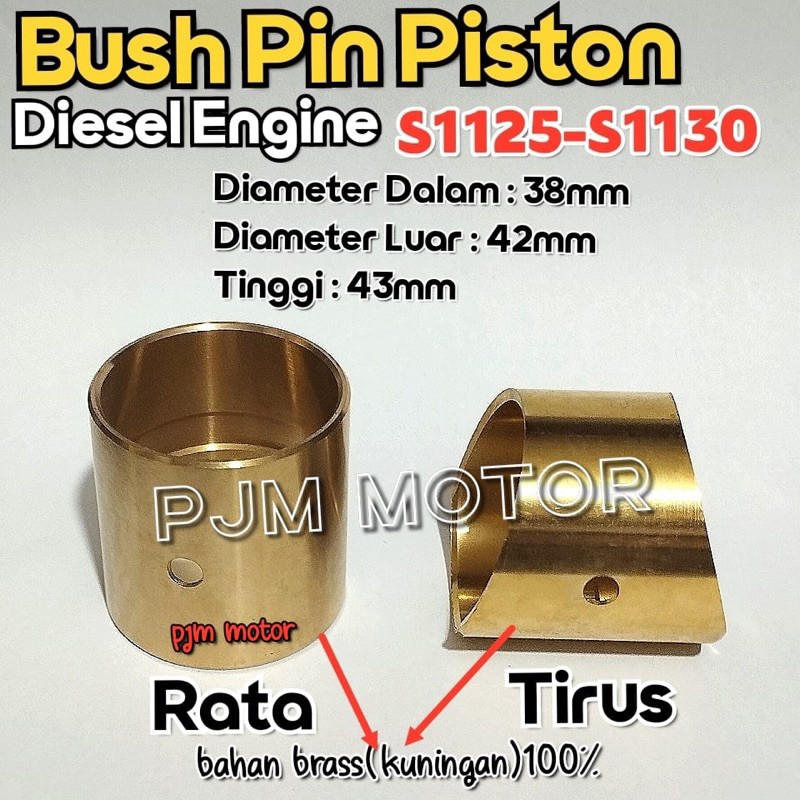 

Bush Pin Bos Pen Sokar Stang Seher Mesin diesel Dongfeng Tianli S1125 S1130 model rata 28pk 30pk amplas