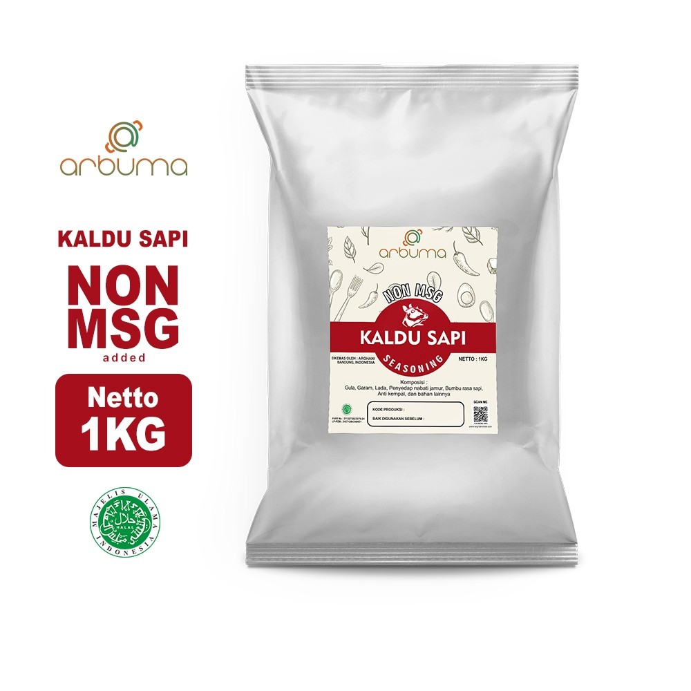 

ARBUMA Seasoning Kaldu Sapi Non MSG 1Kg Halal Bumbu Masak Dapur Bubuk Instan Tabur Premium