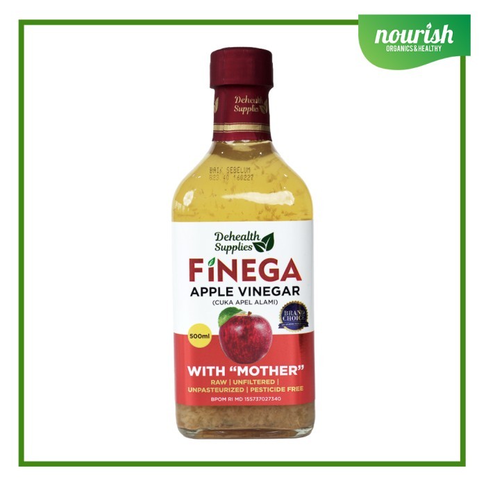

Finega, Apple Vinegar (cuka apel alami) with the mother 500 ML