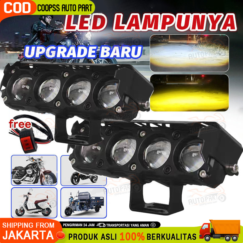 FREE SAKLAR12V / 24V Lampu Sorot Tembak Mobil Lampu LED Tembak Sorot D3 SQL Lampu Tembak Sorot LED