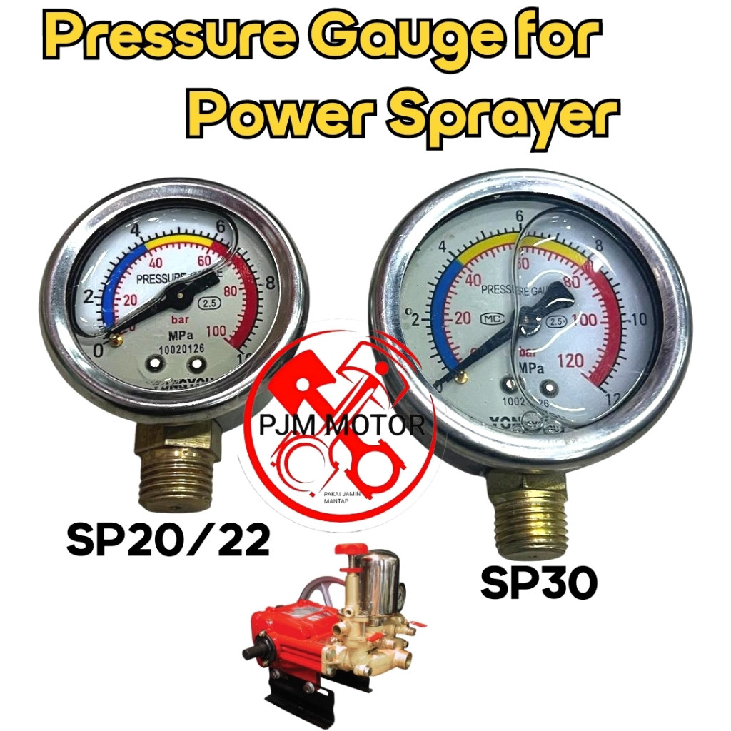 

Pressure gauge Amper Meteran Mesin Power Sprayer Sanchin Pompa Steam Ps22 Ps30 20cc 30cc 20ps 30ps amplas
