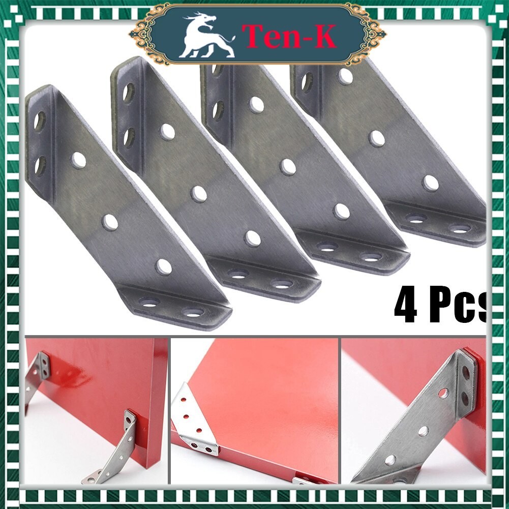 4Pcs Bracket Konektor Sudut / Furniture Corner Connector / Siku Bracket Corner / Bracket Segitiga Si