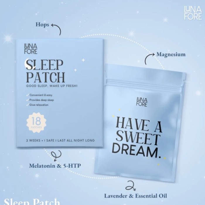 

Lunafore Sleep Patch Sticker Bantu Tidur Melatonin isi 18 pcs - 1 box (18pcs)