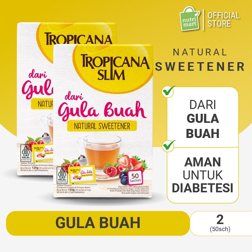 

Twin Pack - Tropicana Slim Gula Buah 50 Sch - Alami untuk Batasi Gula