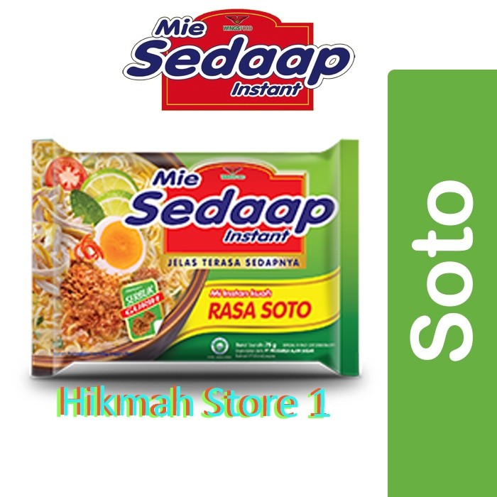 

Mi Sedap Soto 75gr, Mie Sedaap Kuah Rasa Soto Enak Lezat