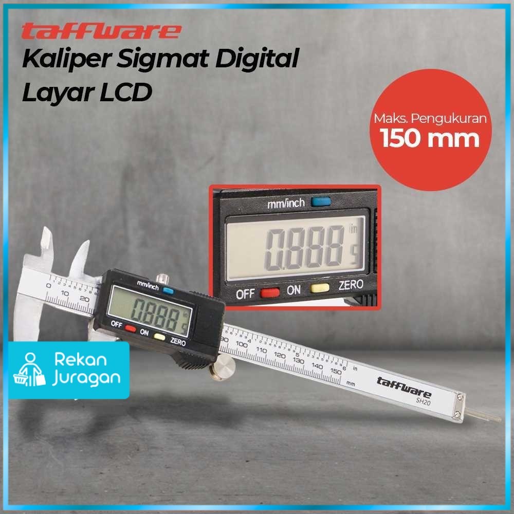 

Taffware Kaliper Sigmat Penggaris Jangka Sorong Digital Layar LCD - SH20