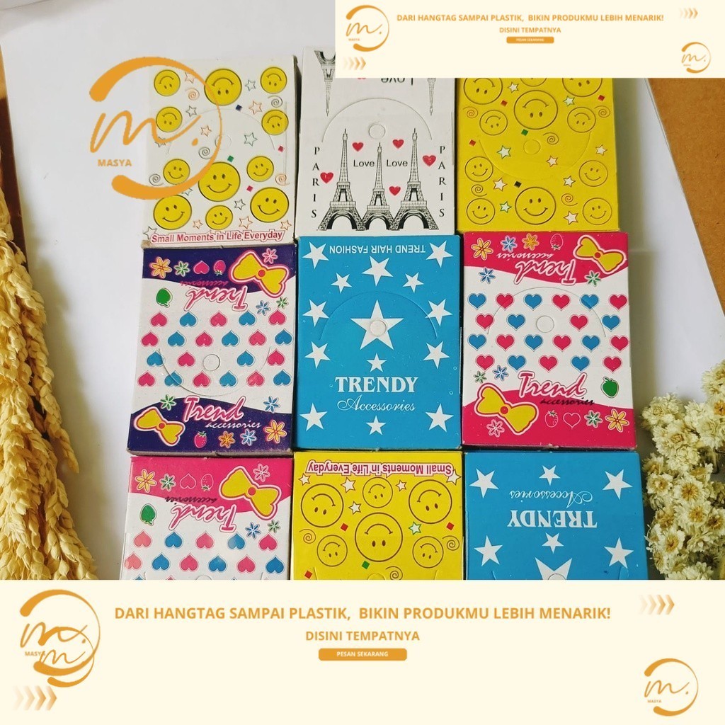 

Kertas Label Gantungan Aksesoris Penjepit Plastik Trendy/ HANGTAG ACCESSORIS | MASYA