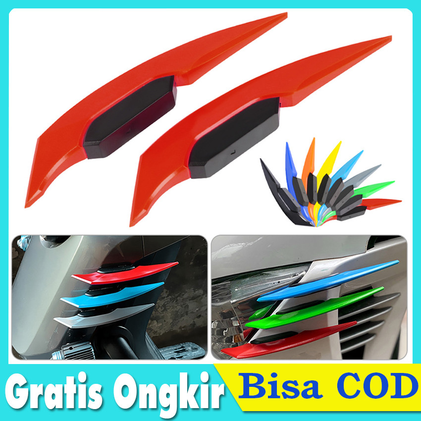 2 Buah Winglet Samping Motor Winglet Universal Motor Winglet Sayap Samping Winglet Motor Side Air Fl