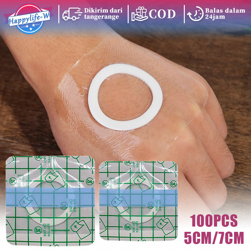 Isi 100 Perekat Perban Anti Air Perban Medis Anti Air Transparan Dressing Plaster Transparan Anti Ai