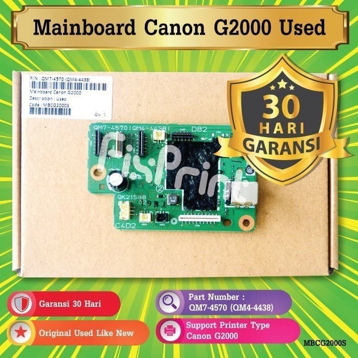 Original Mainboard Printer Canon G2000 Board Motherboard Pixma G2000