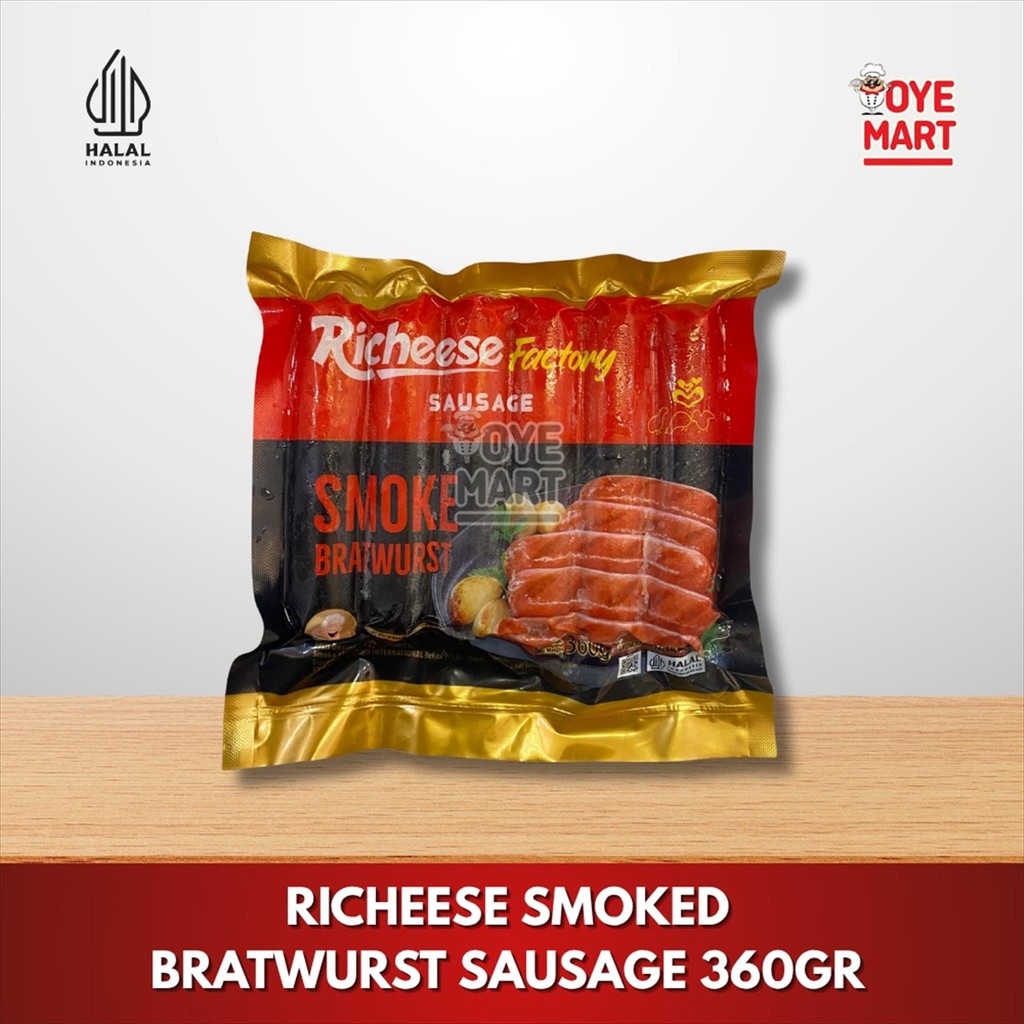 

RICHEESE SMOKED BRATWURST SAUSAGE 360GR / SOSIS ASAP