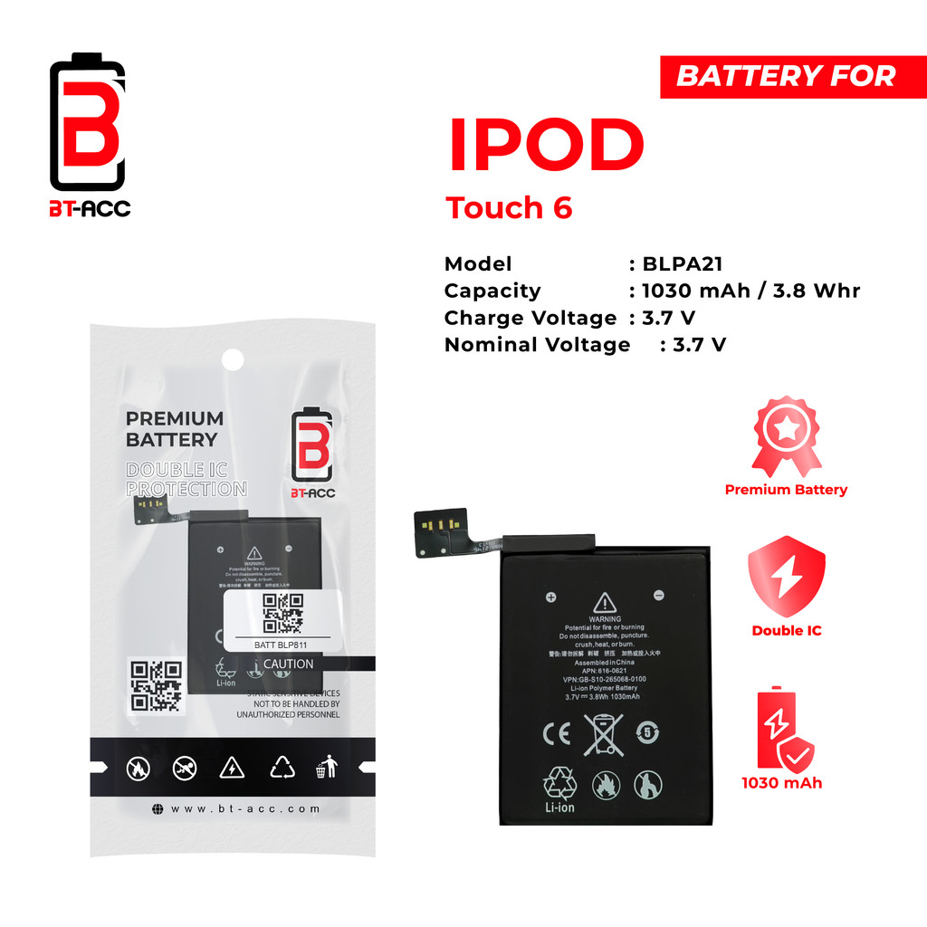BT-ACC Baterai Battery Batre For Ipod Touch 6 / Ipod Touch 7 (1030 mAh)