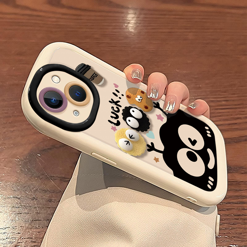 Lovely Black Coal Balls Untuk Case Realme C53 C11 C55 C2 NOTE50 Realme C15 Realme 10 Realme C35 Real