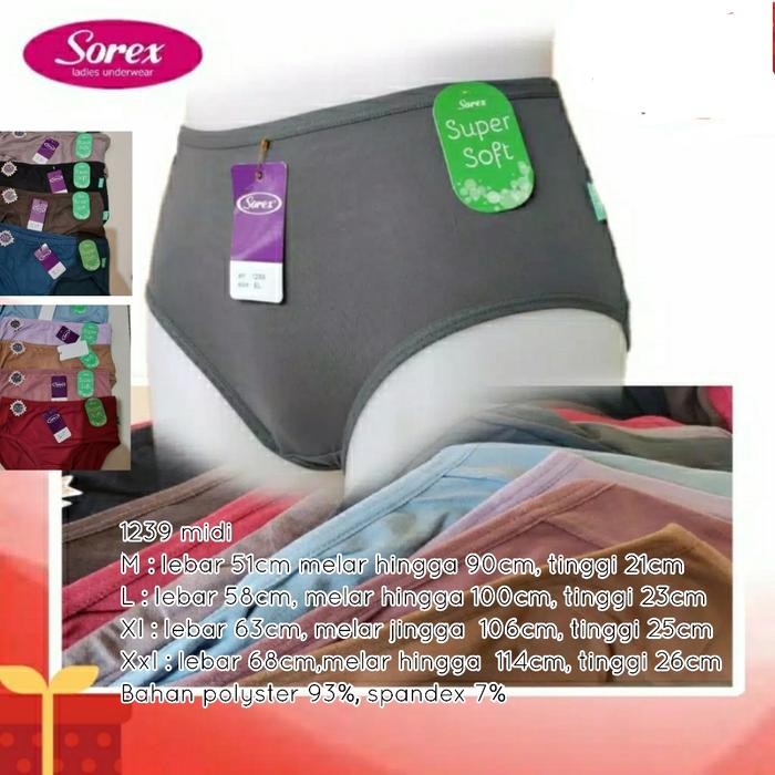 1 lusin celana dalam wanita sorex 1239 - M
