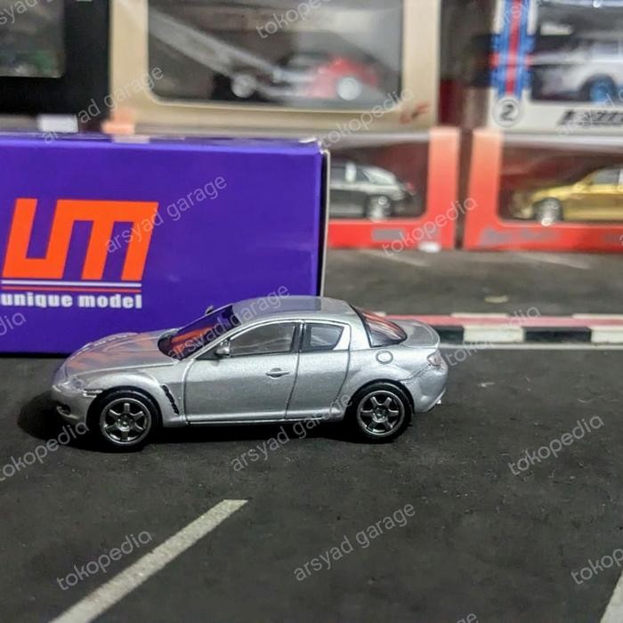 HJ99 Diecast Unique Model UM Mazda Rx8 RX 8 Silver