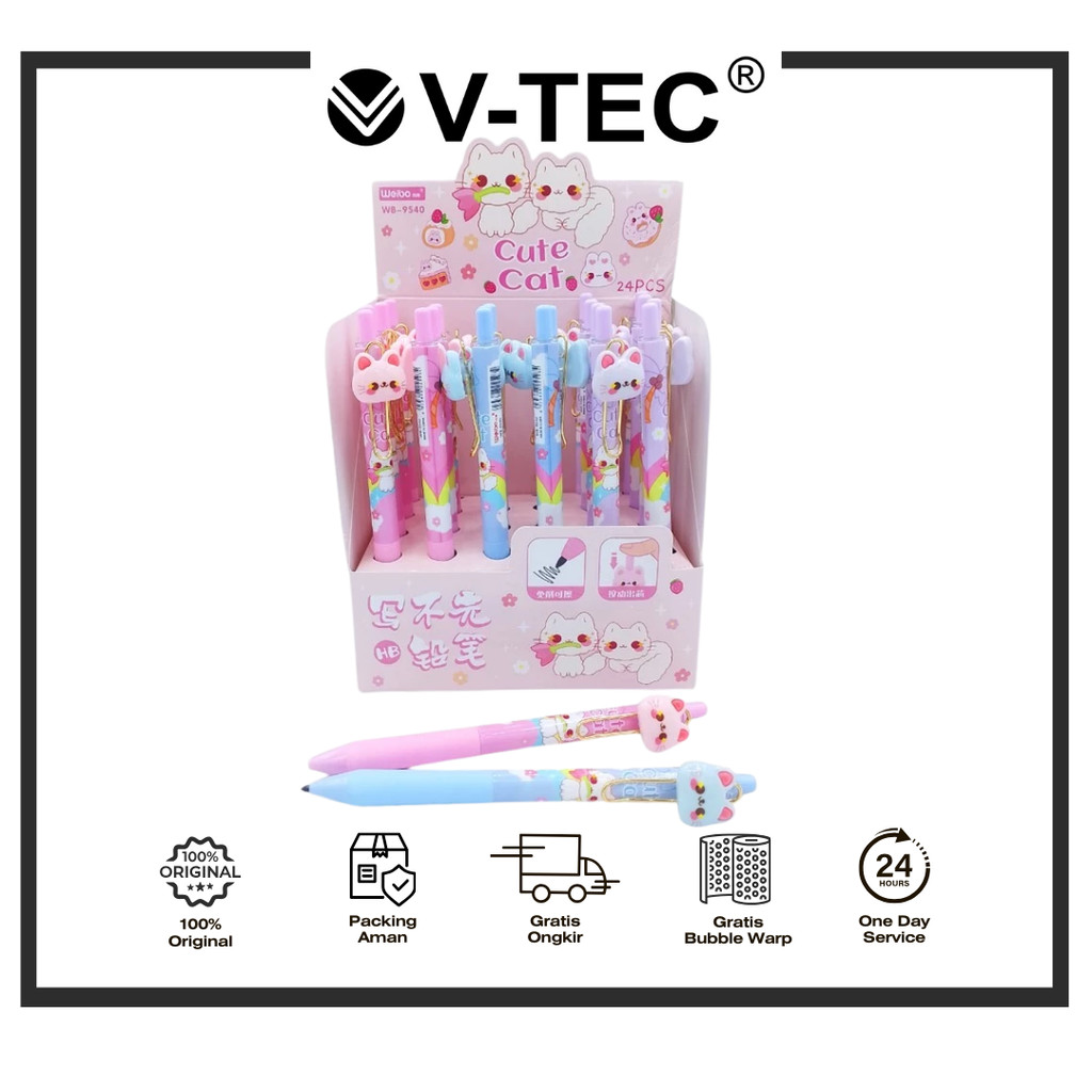 

WEIBO ETERNAL PENCIL PEN GEL 0.5 KARAKTER KUCING WB 9540 PCS