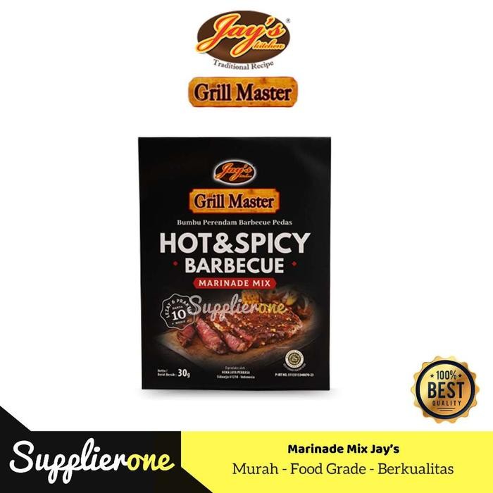 

76_cm Jay's Grill Master Steak House Burger Seasoning Mix / Bumbu Marinasi Jay's / Bumbu Marinasi Sachet / Bumbu Marinasi Barbecue Pedas / Bumbu Marinasi Daging Khas Italy/ Bumbu Marinasi Ayam Panggang / Bumbu Marinasi Daging Barbecue - Hot&Spicy