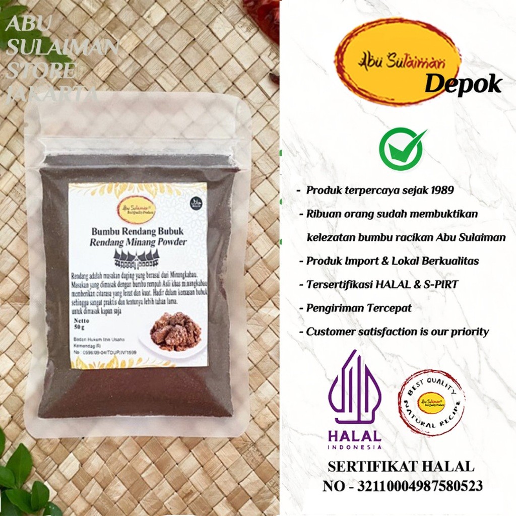 

Bumbu Rendang Instan Spesial / Rendang Minang seasoning / Bumbu Rendang Abu Sulaiman Depok