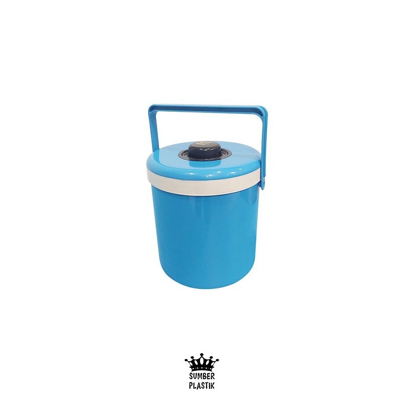 aryaboskushopKIRAMAS 3803 Rantang Tunggal THERMOS FREE Sendok /Termos nasi/Termos ES Batu 3 Liter