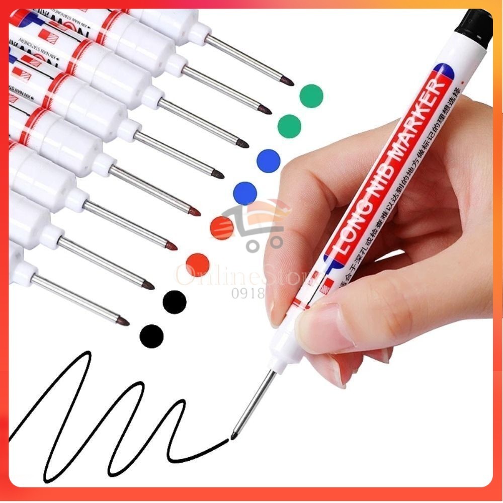 

OS-B107-Spidol Pertukangan Long Nib Head Marker Waterproof