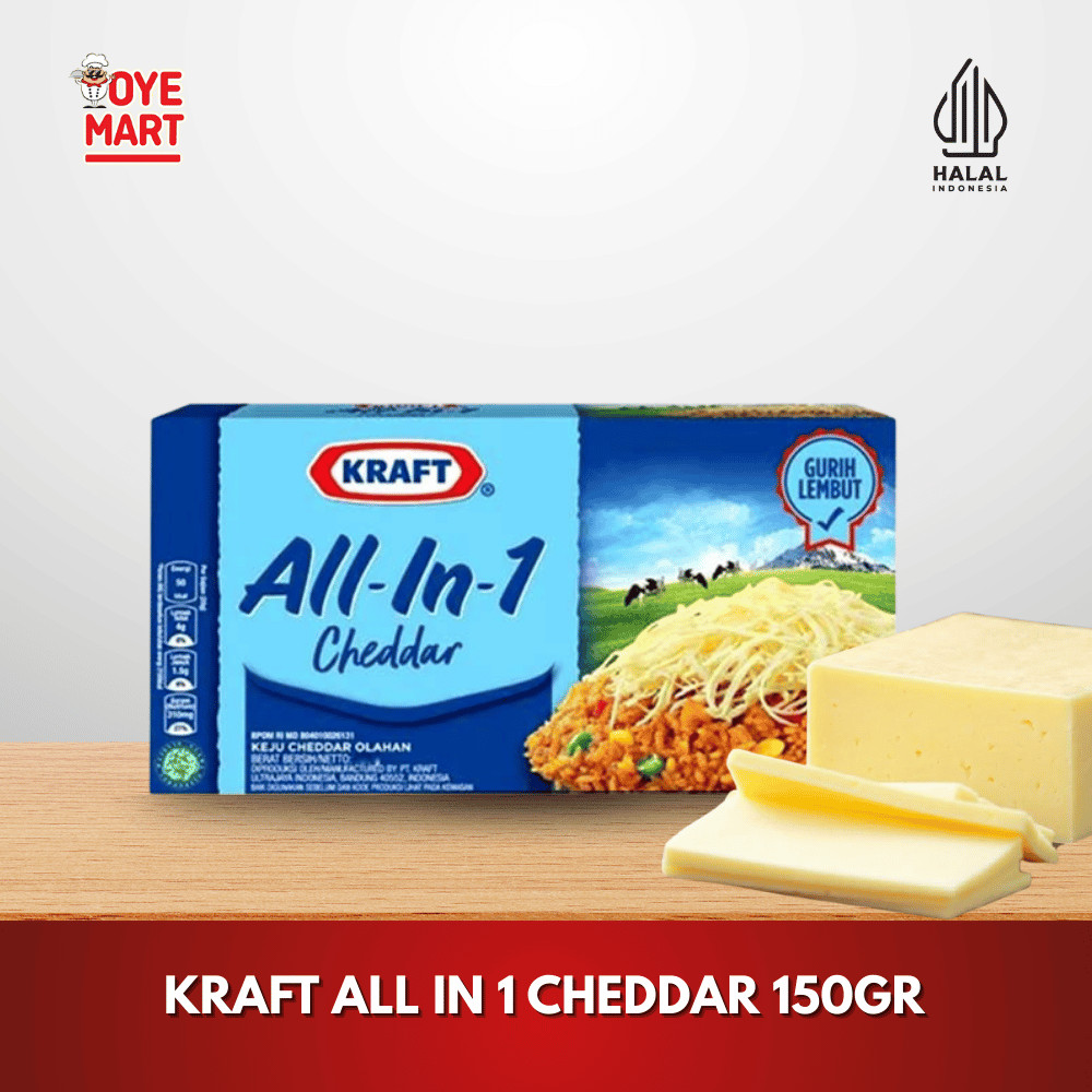 

KEJU KRAFT ALL IN 1 CHEDDAR 150GR / KEJU CHEDDAR