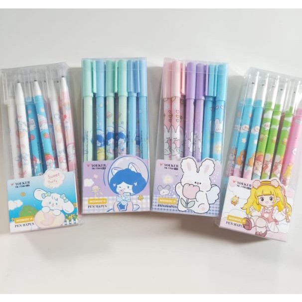 

Pulpen Gel Hapus Lucu / Erasable Pen Fancy / Bolpen gel Bisa di Hapus (12pcs)