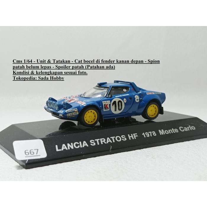 CMS Diecast Skala 1/64 Rally Car Collection SS.13 Lancia Stratos HF 1978