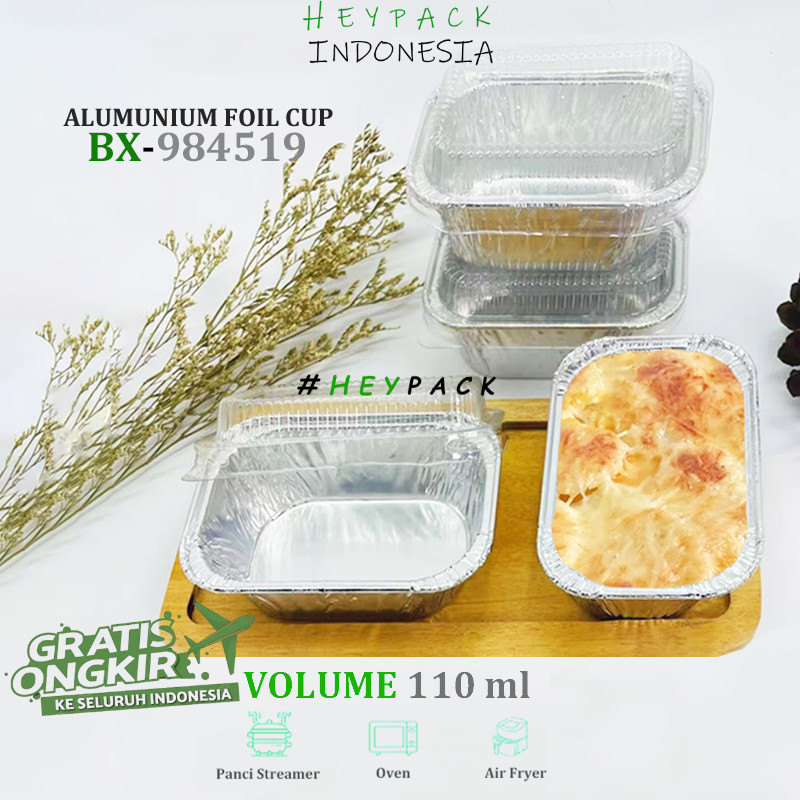 Alumunium Foil Tray Cup BX984519 Bolu Mini Macaroni Schotel Klapertart Brownies Spaghetti Brulee
