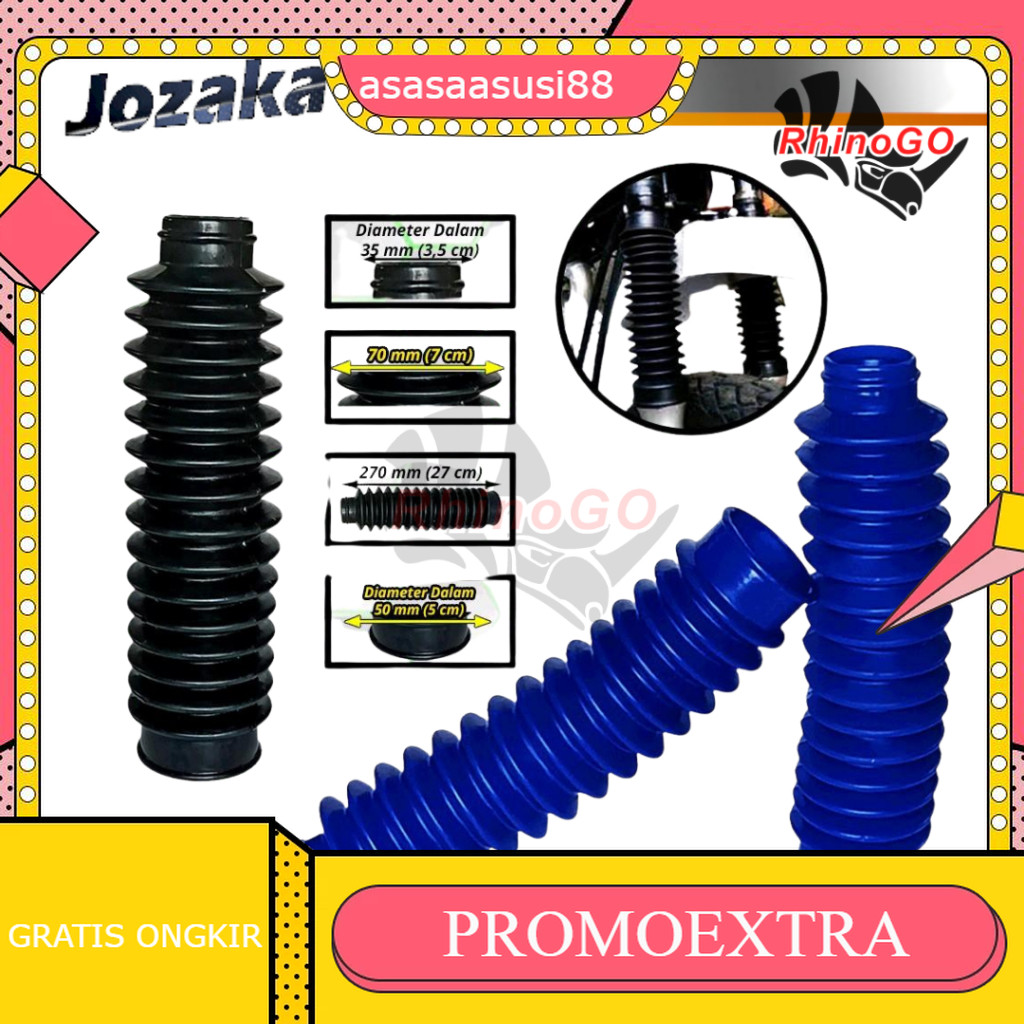 PROTECH-COVER SHOCK DEPAN JUMBO/ KARET SHOCK DEPAN-KARET TEBAL ELASTIS