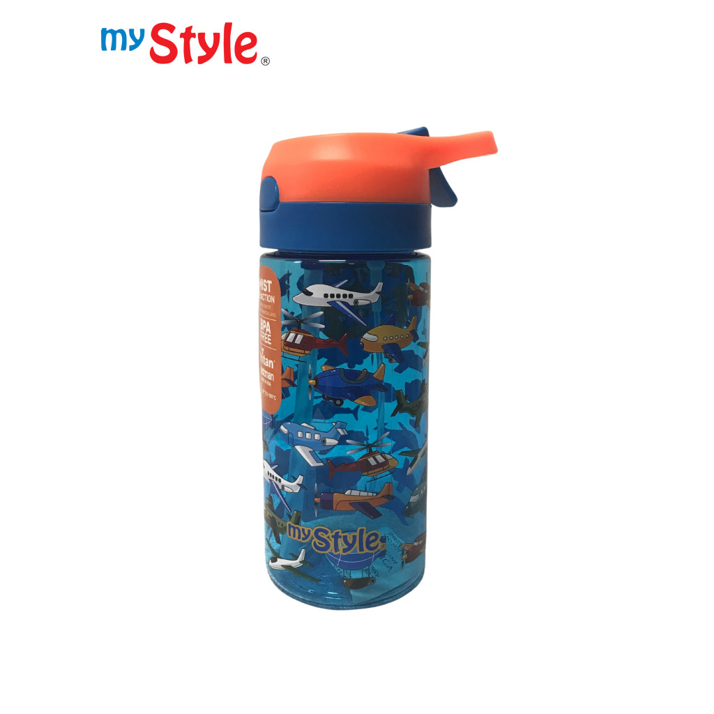 My Style TM 1156 F Junior Mist Spray & Spout Drink TRITAN Bottle 450ml for Boys - Botol Minum Sedot 