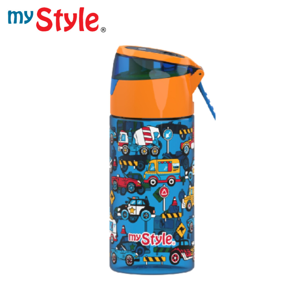 My Style TM 1158 B  Junior Mist Spray & Drink TRITAN Bottle 450ml for Boys - Botol Minum Teguk Dan S