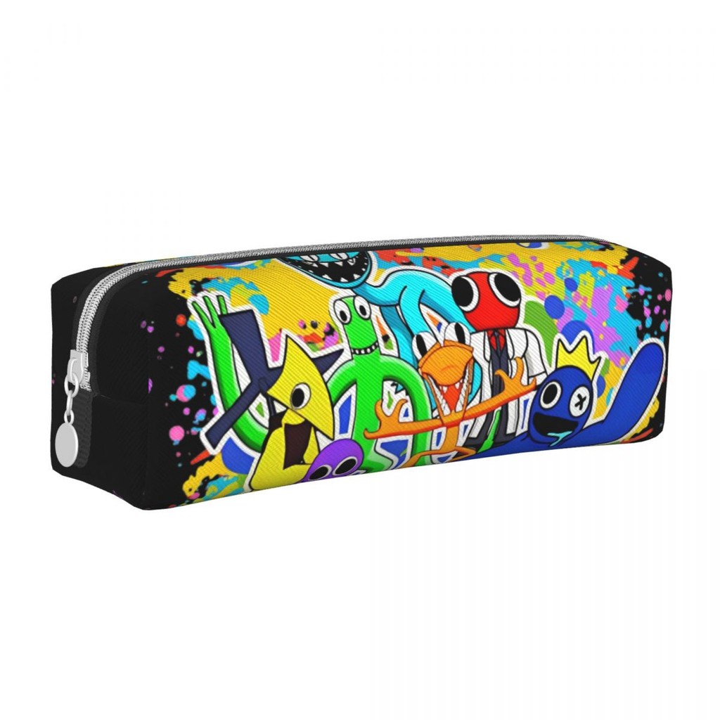 

New Birthday Rainbows Friend Pencil Cases Cartoon Game Pencil Pouch Pen Box Kids Big Capacity Bags Students School Stationery